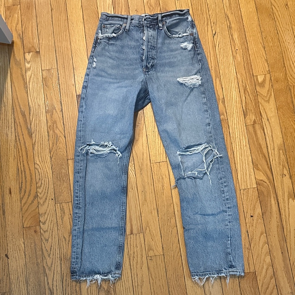 Agolde Relaxed Fit Distressed Denim Jeans